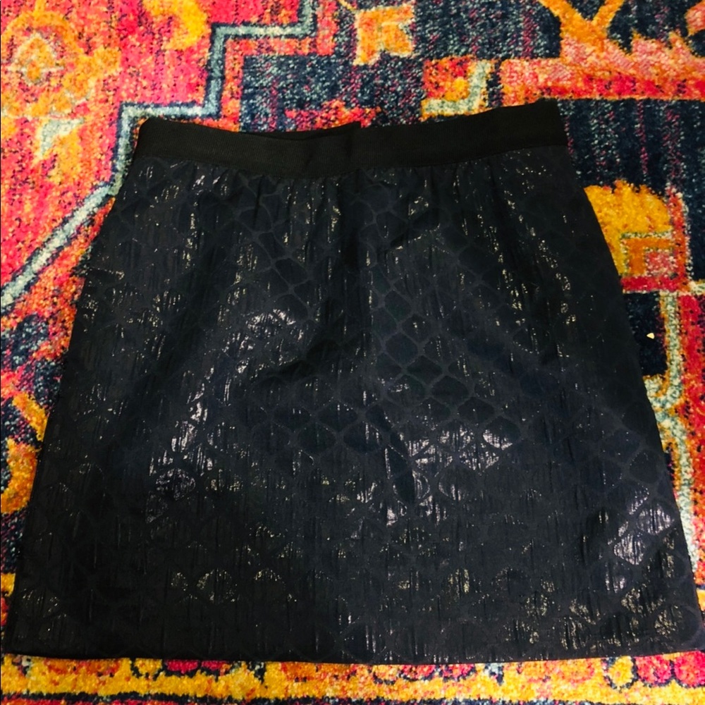 Dark navy blue shimmer LOFT SKIRT
